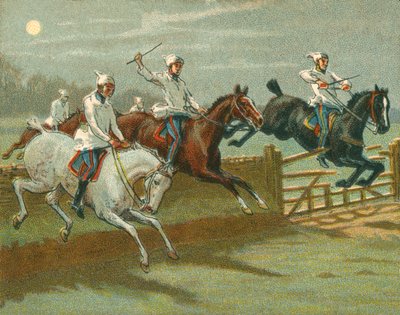 Rennen historisch und modern, das erste Steeplechase auf Rekord, mit Entschuldigungen an H. Alken von Unbekannt Unbekannt